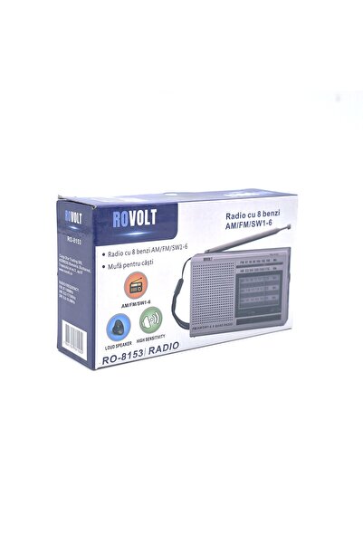 Rovolt NS-8153 8-Band Radio – Portable AM/FM/SW1-6 Radio with Built-in Speake...