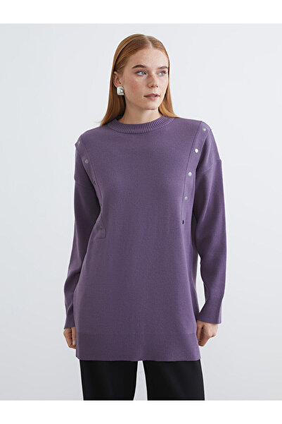 LC Waikiki LCW Modest Bisiklet Yaka Kadın Triko Tunik