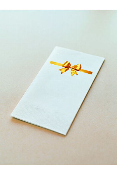 Baskı Adresi Matbaa & Promosyon Gold Renk Şerit Fiyonklu Baskılı Servis Peçet...