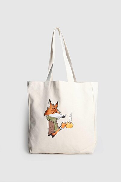 Store حقيبة قماش منقوشة نسائية