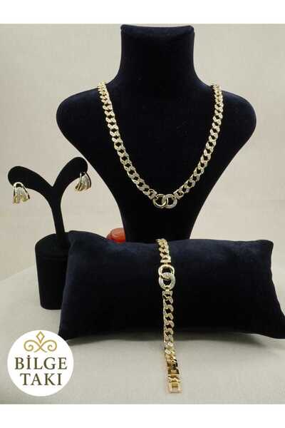 Bilge Takı Vip Kuyumcu Model Tam Set Xuping Kolye, Bileklik, Küpe, Kararmaz, ...