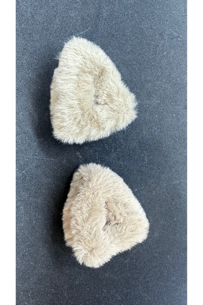 KÜRKLÜ İKİLİ KALP TOKA 5CM