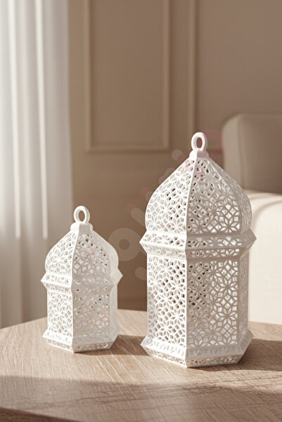 figurio İslami Motifli Ramazan Feneri / Işıklı Mumluk & Masa Üstü Süs