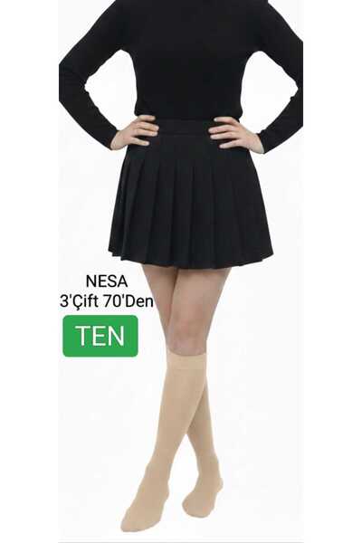 NESA 3 чифта дебели 70 дениер дамски чорапогащи до коляното - 57 дениер