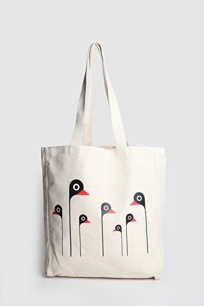 Store حقيبة قماش منقوشة نسائية