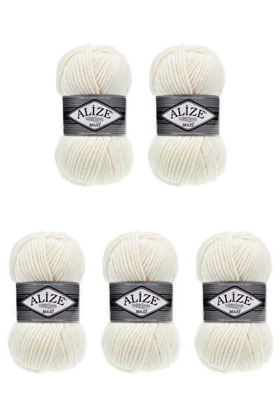 Alize 5 Pcs SuperLana Maxi 62 Thick Hand Knitting Turkish Yarn