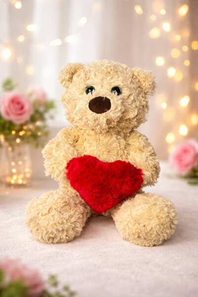 celinegiftbox Kalpli Peluş Ayı Teddy Bear Kırmızı Kalp Tutan Sevimli Oyuncak ...
