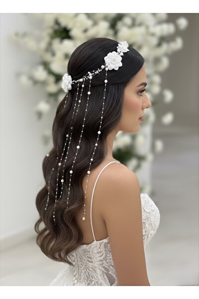 florista atelier İncili sarkan nikah nişan saç gelin aksesuarı