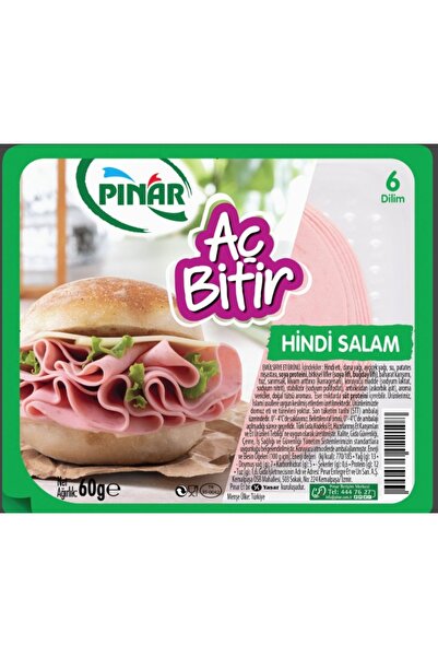 Pınar Hindi Salam Aç Bitir 60 g | Pratik ve Lezzetli Şarküteri