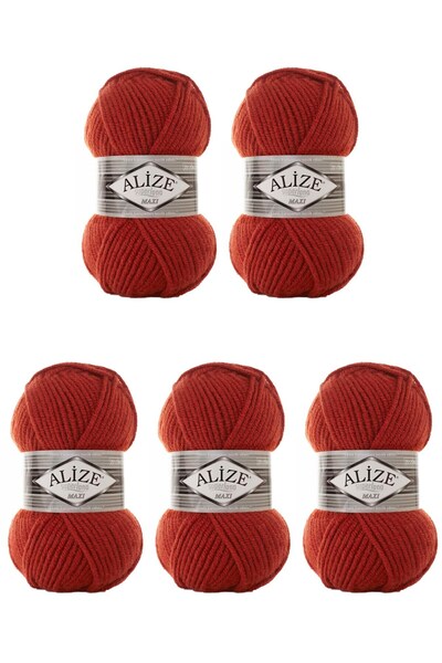 Alize 5 قطع من خيوط سوبرلانا ماكسي 36 السميكة للحياكة اليدوية التركية