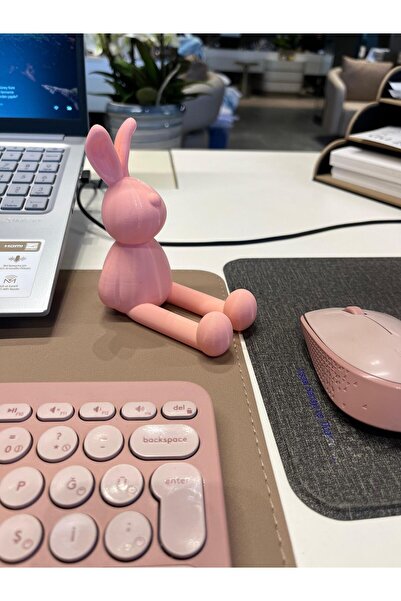 Lucylund Telefon Tutucu Tavşan Tasarımlı Masaüstü Telefon Standı, Kadınlara Ö...