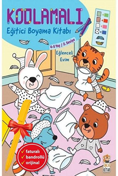 Sincap Kitap Alfa Kalem+Kodlamalı Educational Coloring Book My Fun Home (4-5 ...