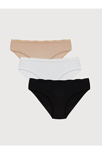 LC Waikiki Peak New Season Lace Detailed Bikini Panties 3-Pack