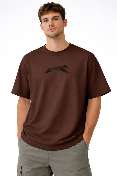 ArtYus Think Big Printed Cotton Relaxed Fit Round Neck Unisex T-Shirt