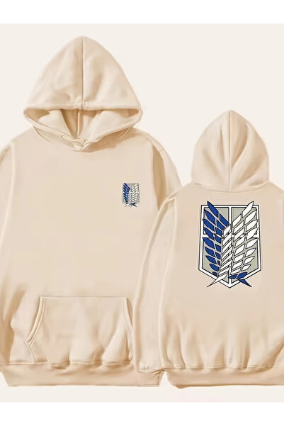 PENTHİLUS Unisex Oversized Hooded Sweatshirt. Attack on Titan Survey Corps (W...
