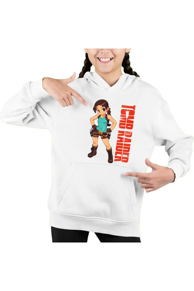 OEM Hanorac Copii Fete Tomb Raider Chibi Fan Art Lara Croft