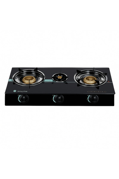 stuffix Gas stove with glass hob and 3 burners, LPG supply Stuffix® cylinder