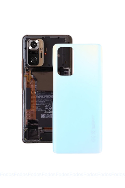 Piaks Xiaomi Uyumlu Redmi Note 10 Pro Arka Pil Batarya Kapağı - Beyaz