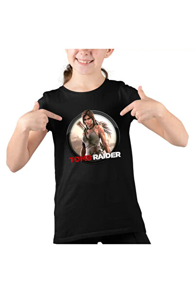 OEM Παιδικό Κοριτσίστικο T-Shirt Tomb Raider Lara Croft War με Καμουφλάζ