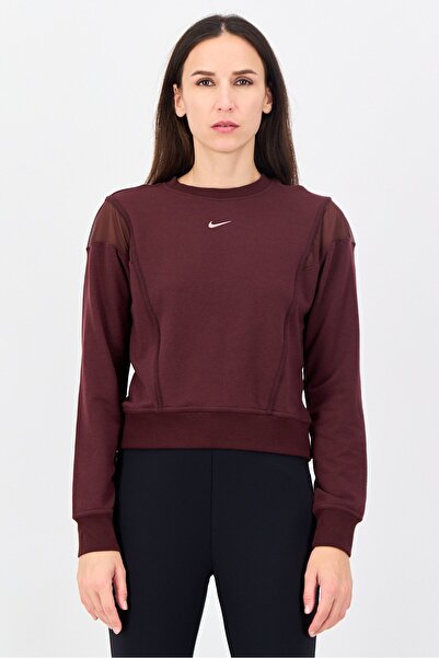 Nike Women Dri-Fit Long Sleeve Training Sweatshirt, Burgundy