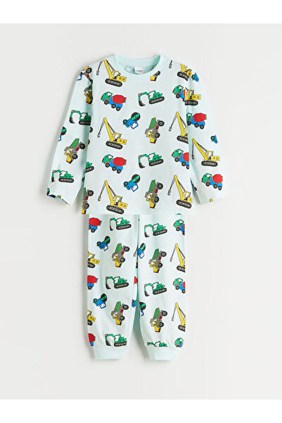 LC Waikiki Set de pijamale din bumbac pieptănat pentru băieți, imprimat, sezo...