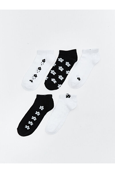 LC Waikiki Nevavm Floral Women's Booties Socks 5-Pack