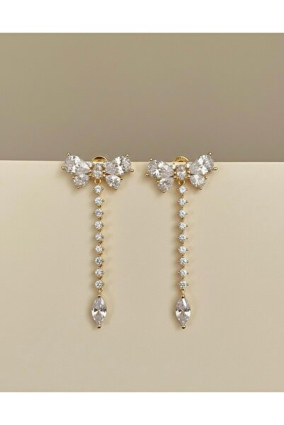 Butik Zirkon Taşlı Yusufcuk Küpe,Çelik Küpe