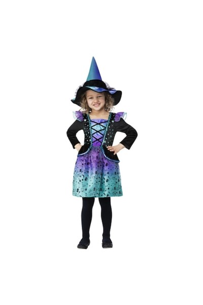 Smiffys Costum de vrăjitoare cosmică pentru copii, 3-4 ani