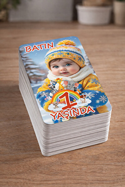 LOVE Kişiye Özel Resimli Doğum Günü Magneti Doğum Günü10 Temalı 8x6 Cm 15 Adet