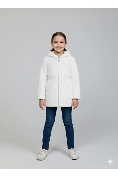 Yonca Çocuk Eli̇ss Kids 1880 Girls' Long Plush Cardigan Coat