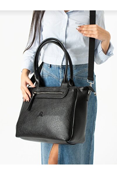 eflanmoda Multi-Compartment Soft Leather Women's Hand and Shoulder Bag