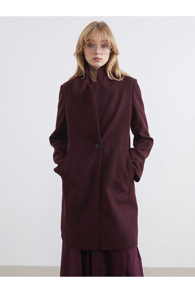 LC Waikiki Lcw Vision Jacket Collar Women's Stamp Coat