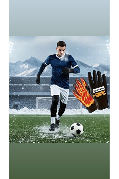 sporthome Termal Polar Eldiven Futbol Spor Antrenman Kışlık Rüzgar Geçirmez E...