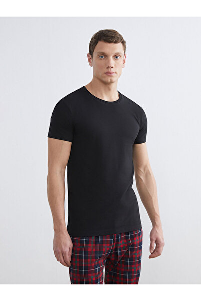 LC Waikiki Mg Trend'En Black Crew Neck Short Sleeve Men's Undershirt