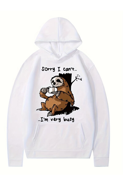 ibibik moda مطبوع سترة بغطاء للرأس للجنسين قصة فضفاضة /قصة مريحة أساسية سميكة...