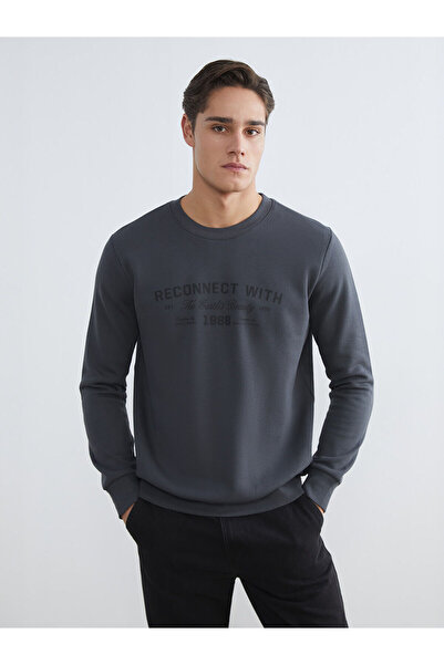 LC Waikiki Vision New Season Crew Neck Men's Thick Sweatshirt