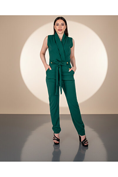 MQ Long jumpsuit with short sleeves, one-piece suit