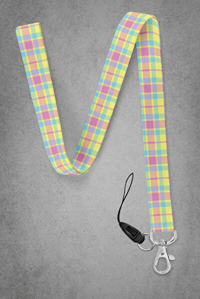 BUEMİ Colorful Tiles Neck Strap, Neck Strap Lanyard, Card and Phone Holder - ...