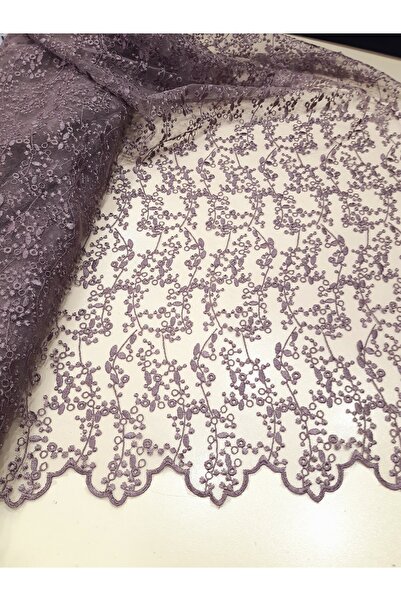 Safir Kumaş Abiyelik Yumuşak Brode Dantel 1 Metre