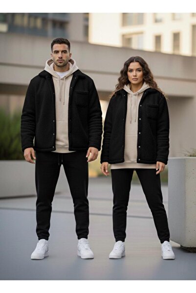 Baycombine35 МОДЕН КОМПЛЕКТ ЗА ДВОЙКА 3-ПЪТНА КРЕМОВА СВИТЕР ЧЕРЕН СПОРТЕН КО...