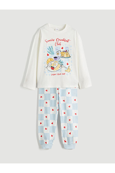 LC Waikiki Σετ πιτζάμες για κορίτσια Özmarka New Season Crew Neck