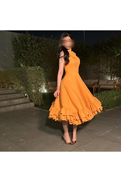 Riva Stylish short dress in orange