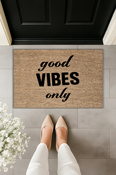 Dormot طباعة رقمية حديثة - GOOD VIBES ONLY - سجادة أمام الباب