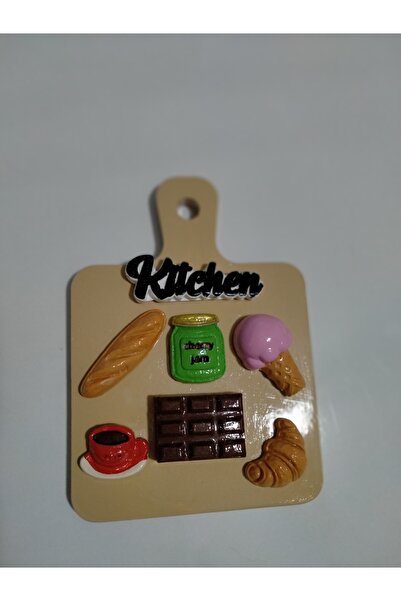Minihobiev Ekmek tahtası magnet buzdolabı mıknatısı 14 cm , dolap süsü dekora...