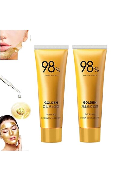 OEM Masca de fata aurie Peel Off, 2 bucati, reduce punctele negre, imbunatate...
