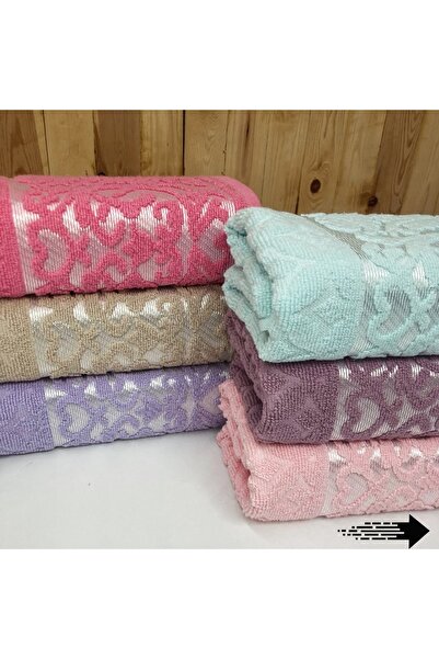 Bilmar Bukle Jacquard Soft Motif Patterned Hand and Face Towel 50 X 90 cm X 6...