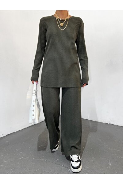 COjans Crew Neck Camisole Suit -Khaki