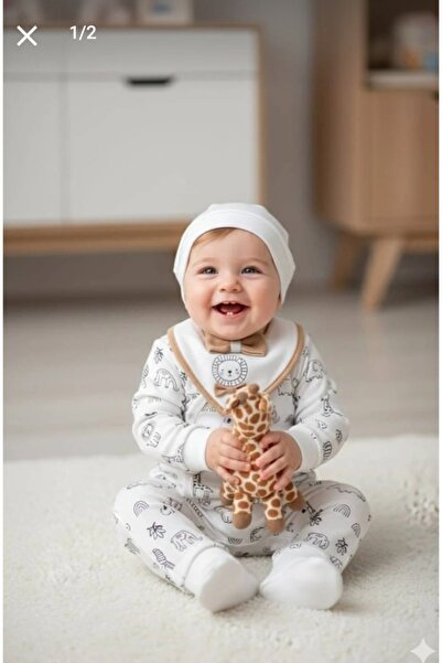 BEGONYA BEBECE KIDS طقم زيبين للأطفال الذكور مكون من 7 قطع مع بطانية