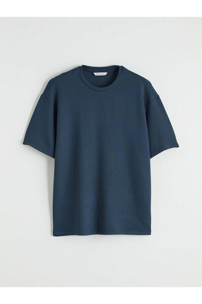 LC Waikiki Indigo Crew Neck Men's T-Shirt