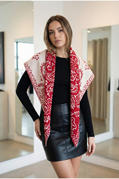 Luminos Butik Κόκκινο Τρίγωνο Μαντήλι ώμου SAL1301